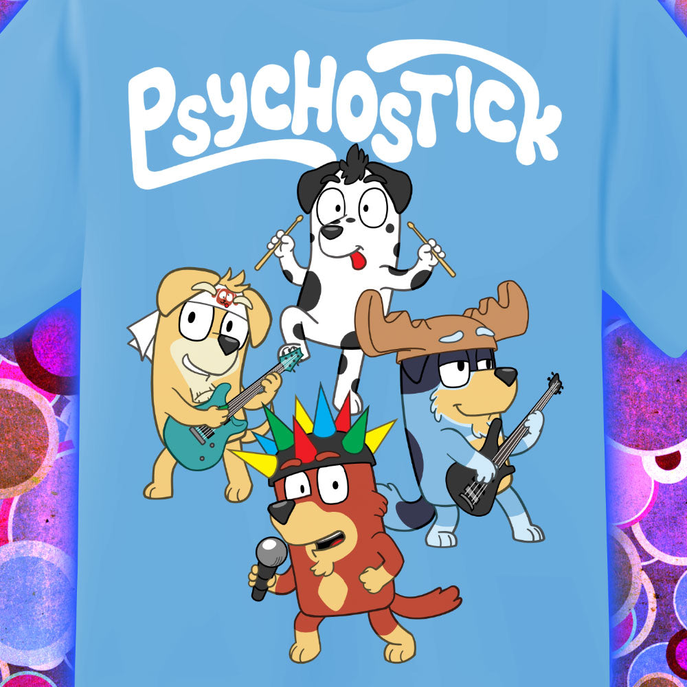 Cute Psychostick Band Bluey T Shirt For Adults, Bluey Merchandise -  Allsoymade