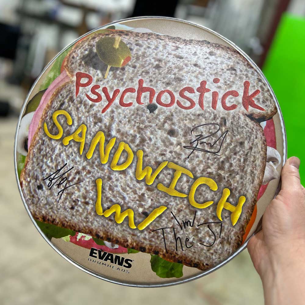 "Sandwich" 15 Year Anniversary Limited Signed Drumhead!