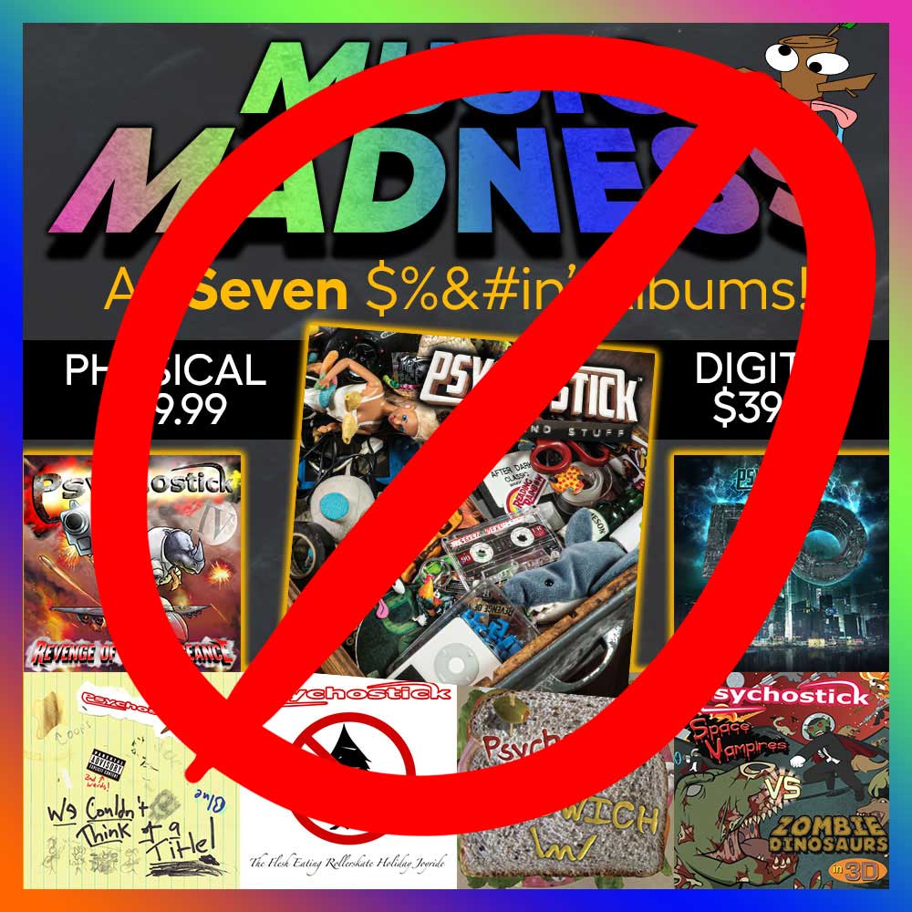 Music Madness! All 7 Albums, singles, etc!