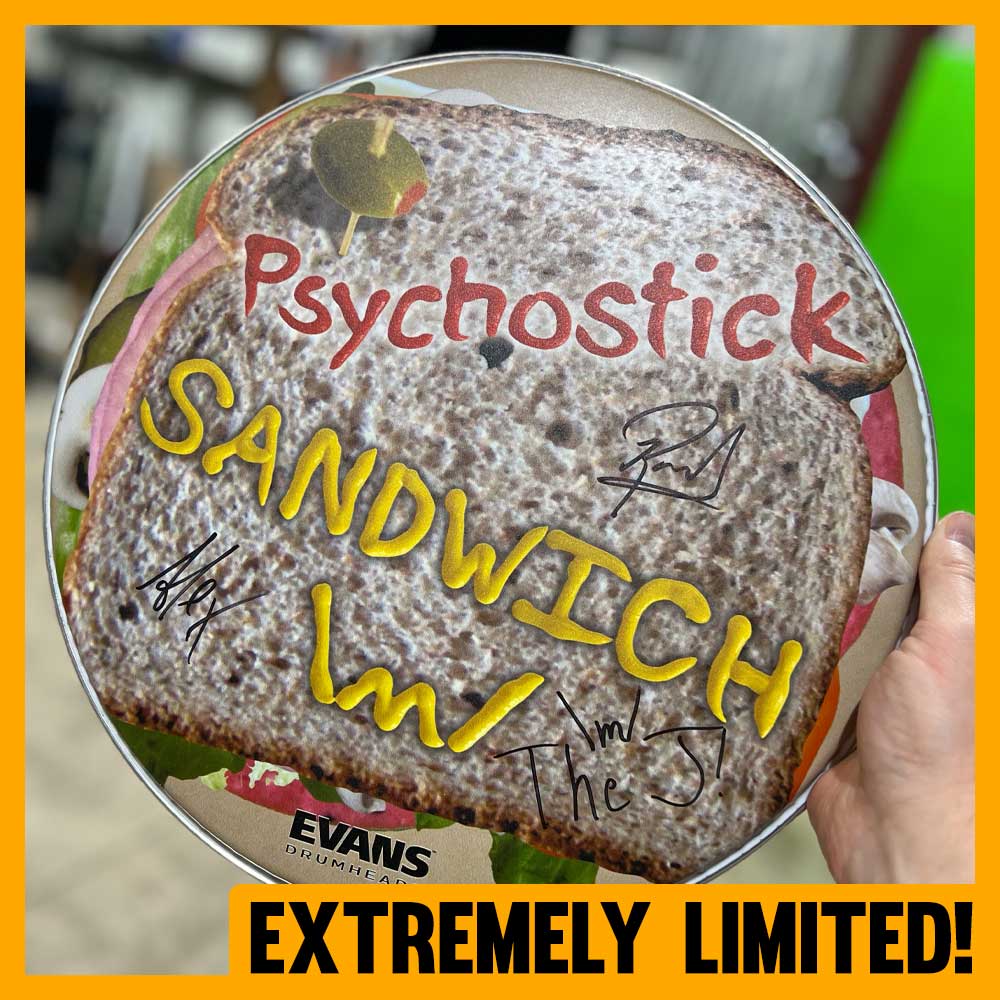 "Sandwich" 15 Year Anniversary Limited Signed Drumhead!