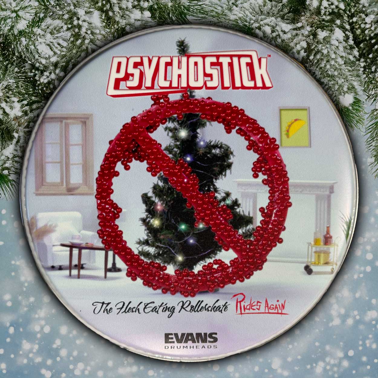 "The Flesh Eating Rollerskate Rides Again" Limited 12'' Drumhead!